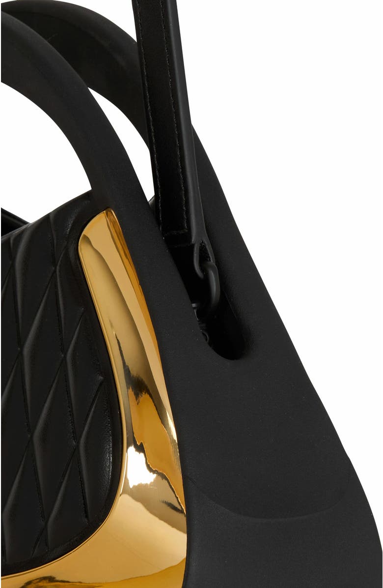 Balmain Quilted Small Jolie Madame Bag, Alternate, color, Black