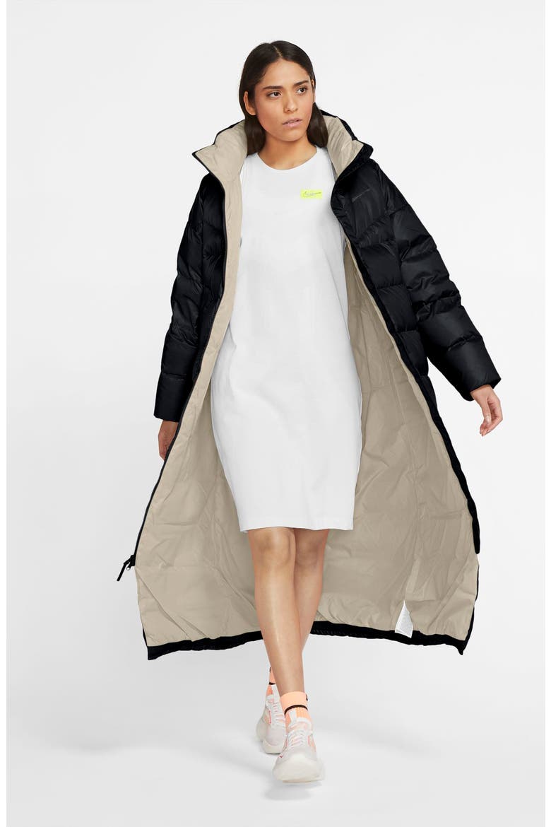 Sportswear Water-Repellent Down Parka, Alternate, color, BLACK/ MYSTIC STONE/ WHITE