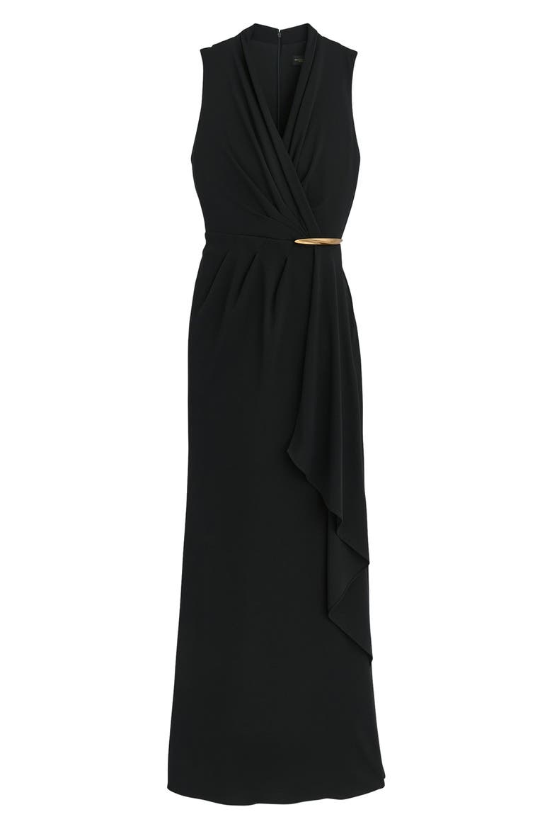 Sleeveless Gown, Alternate, color, BLACK