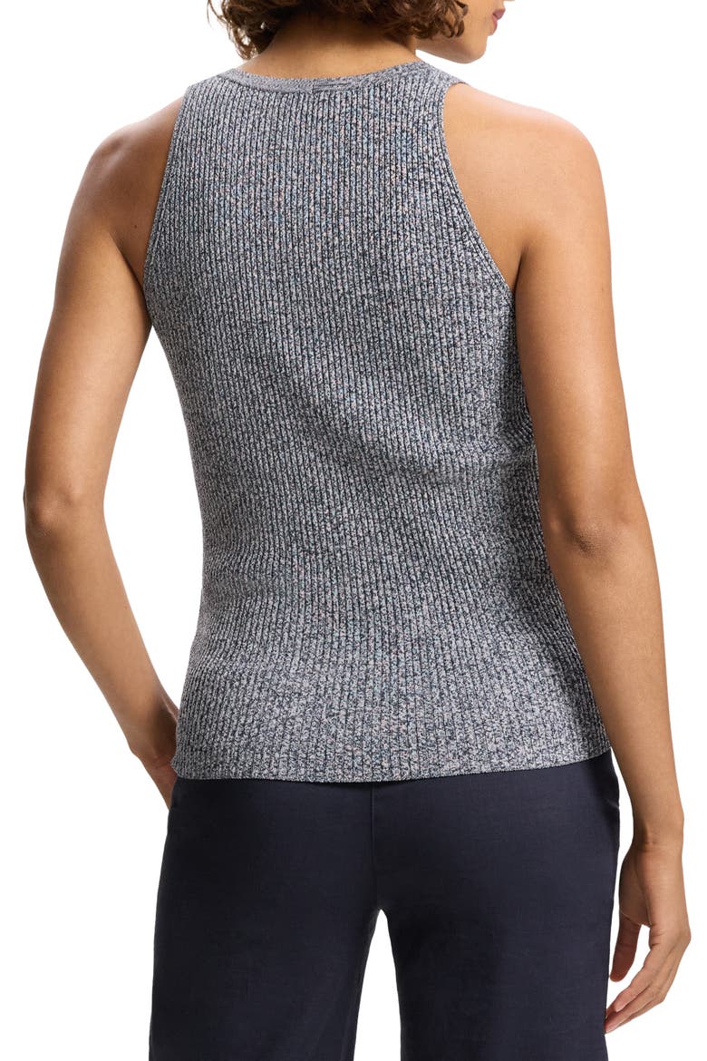 Bleeck Pima Cotton Blend Rib Sweater Vest, Alternate, color, NOCTURNE NAVY/ WHITE - XXG