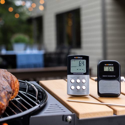 Maverick Long Range Wireless Remote Barbeque Thermometer, Dual Probe In Black