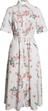 Erdem Floral Organic Cotton Midi Shirtdress