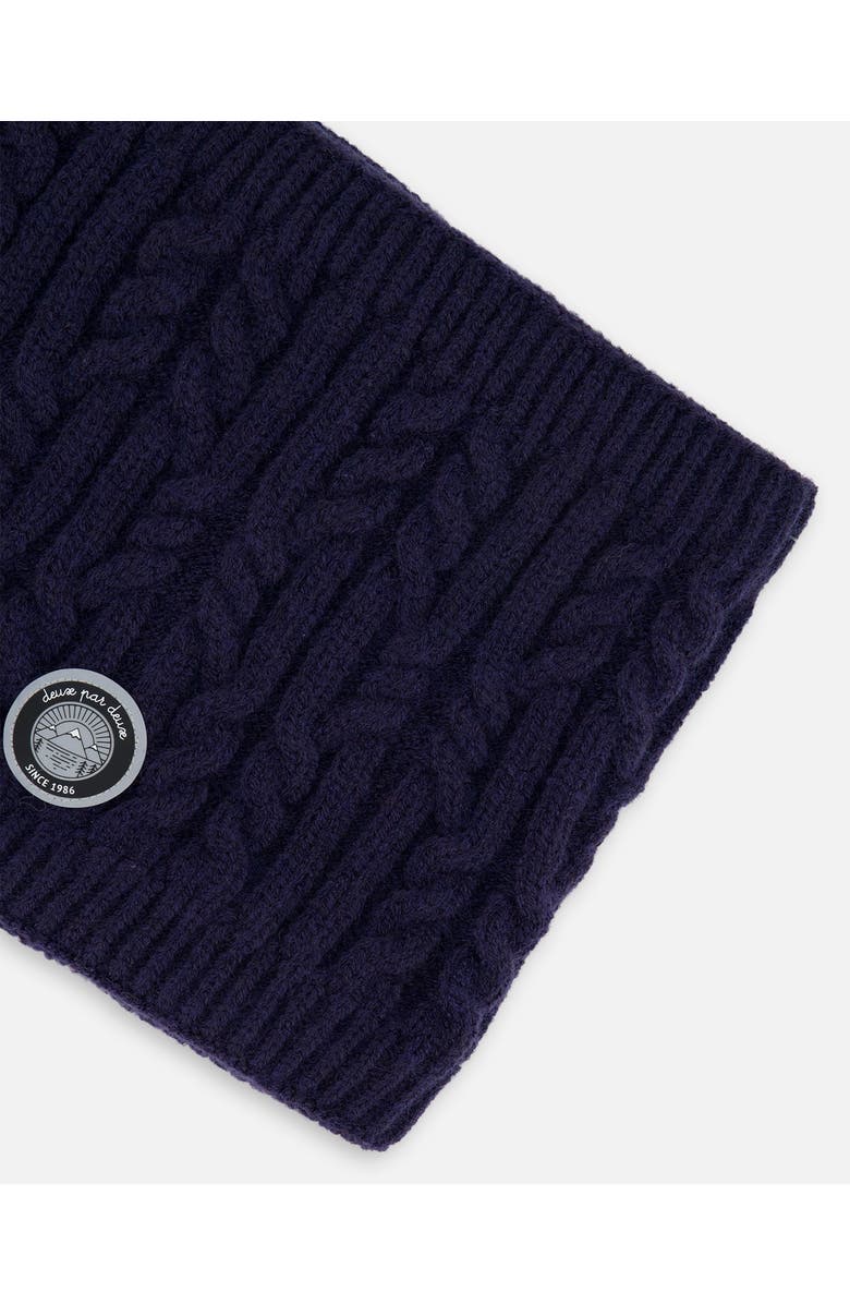 Deux par Deux Kids Gender Inclusive Lined Winter Neckwarmer, Alternate, color, Navy Blue