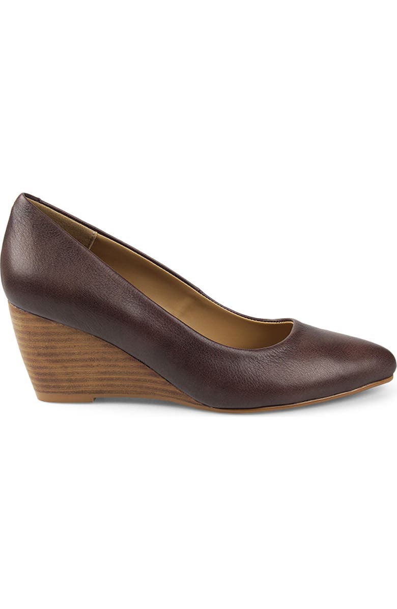 National Comfort Wedge Pump, Alternate, color, Brown Leather