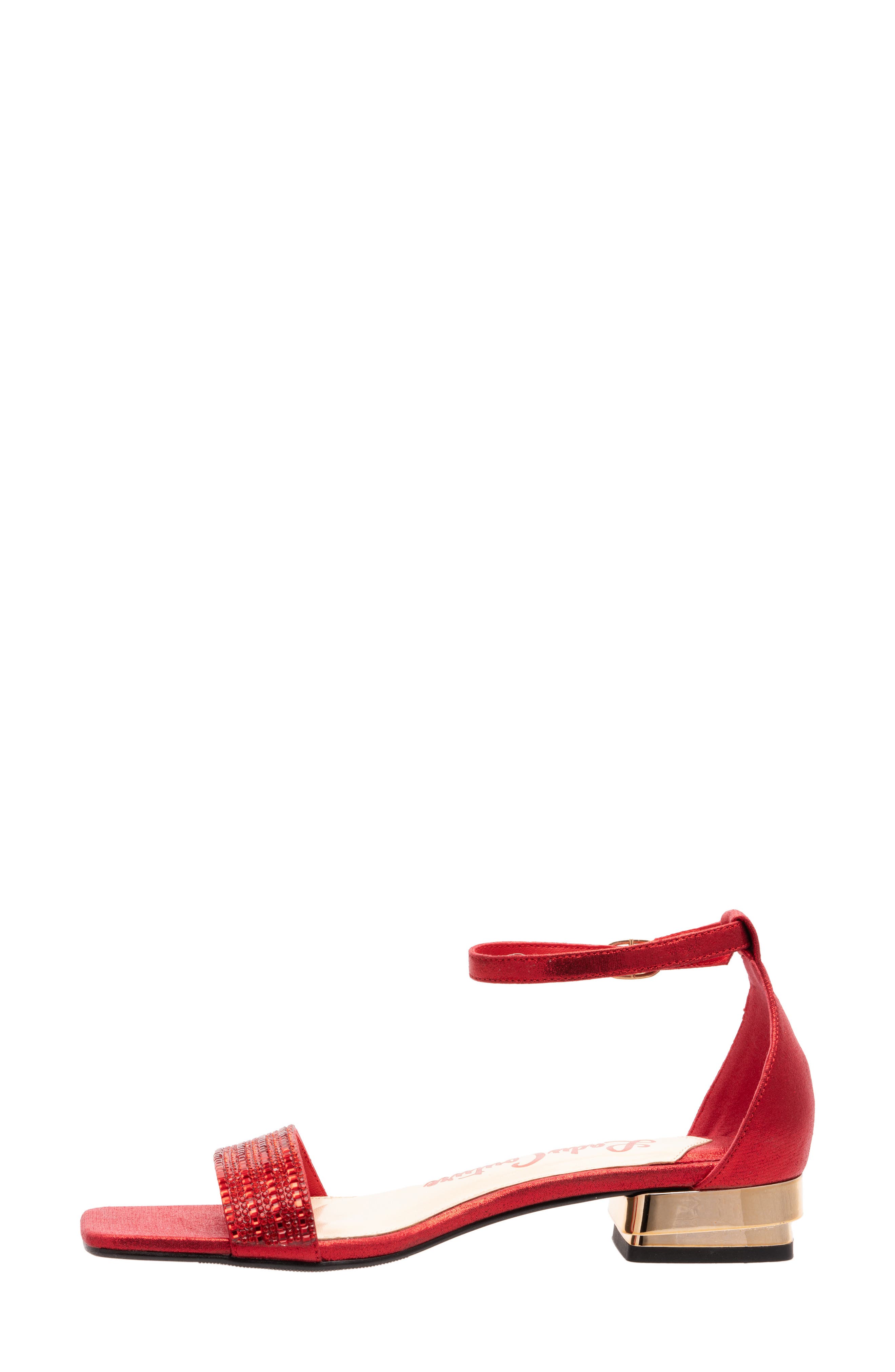 Doris Ankle Strap Sandal, Alternate, color, RED