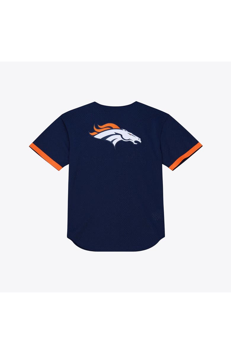 Mitchell & Ness Men's Mitchell & Ness  Navy Denver Broncos Head Coach Mesh Full-Button Fashion Jersey, Alternate, color, Navy