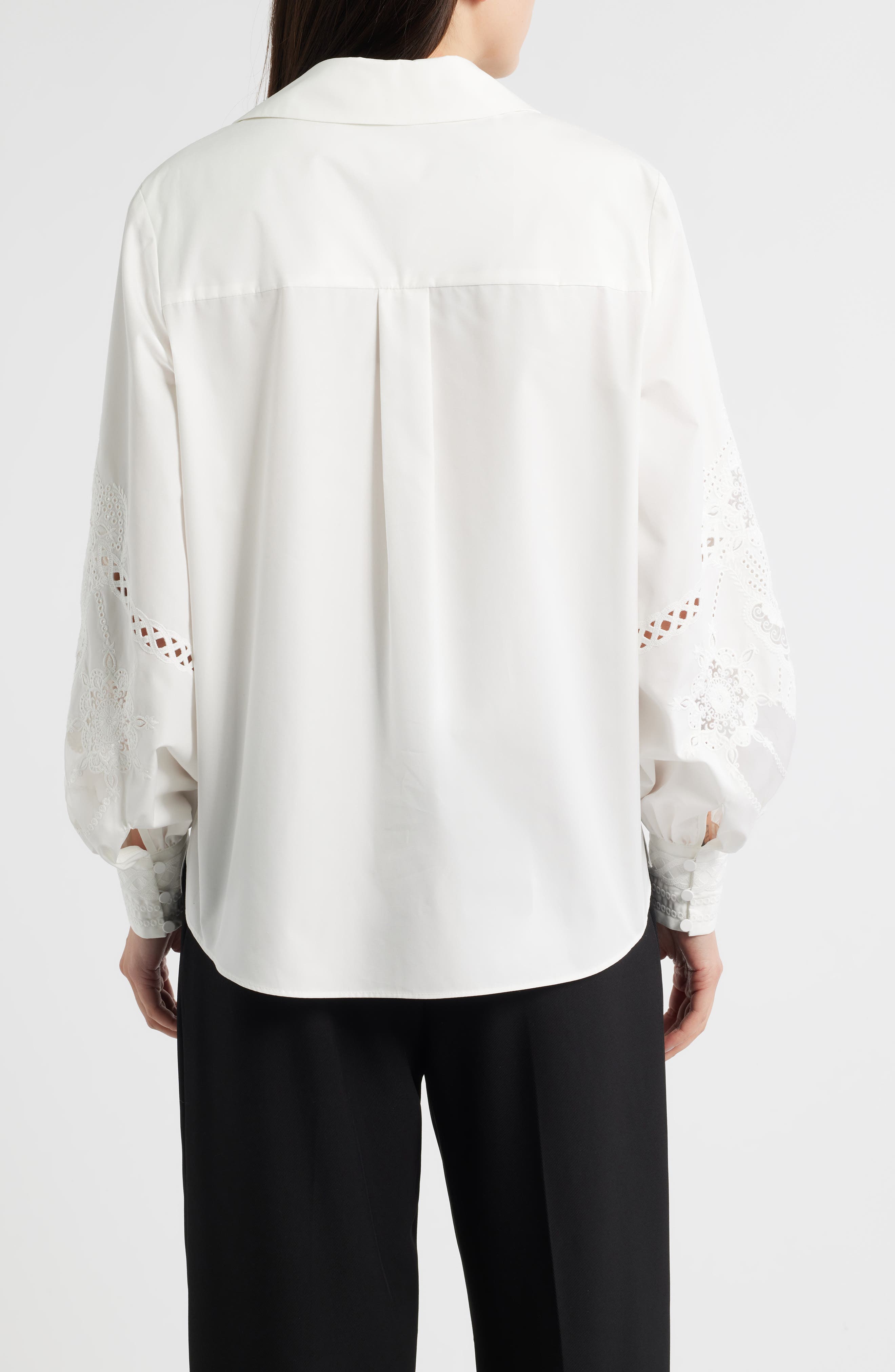 Calla Lace Accent Button-Up Shirt - image 2