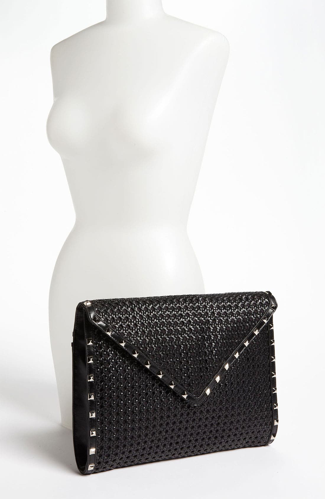 'Owen' Envelope Clutch, Alternate, color, BLACK