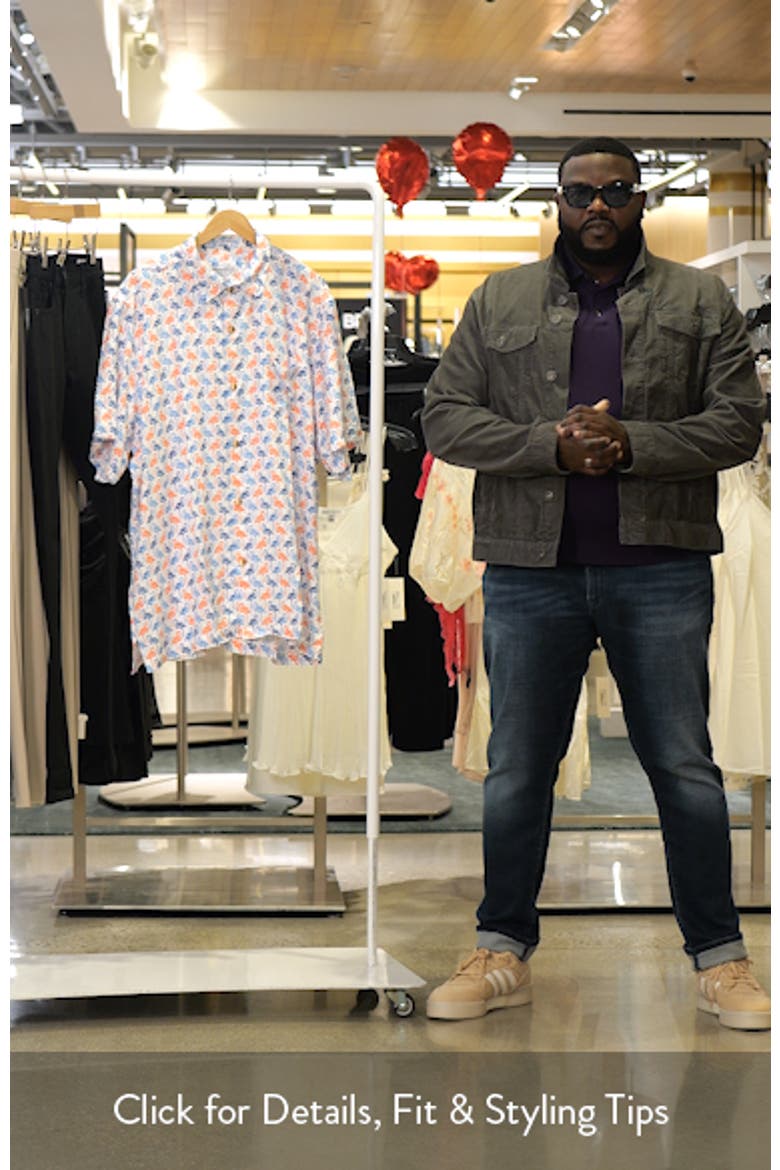 Veracruz Cay Flamingo Mingle Short Sleeve Button-Up Shirt video