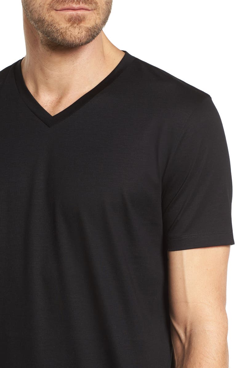 BOSS Teal Slim Fit V-Neck T-Shirt, Alternate, color, 