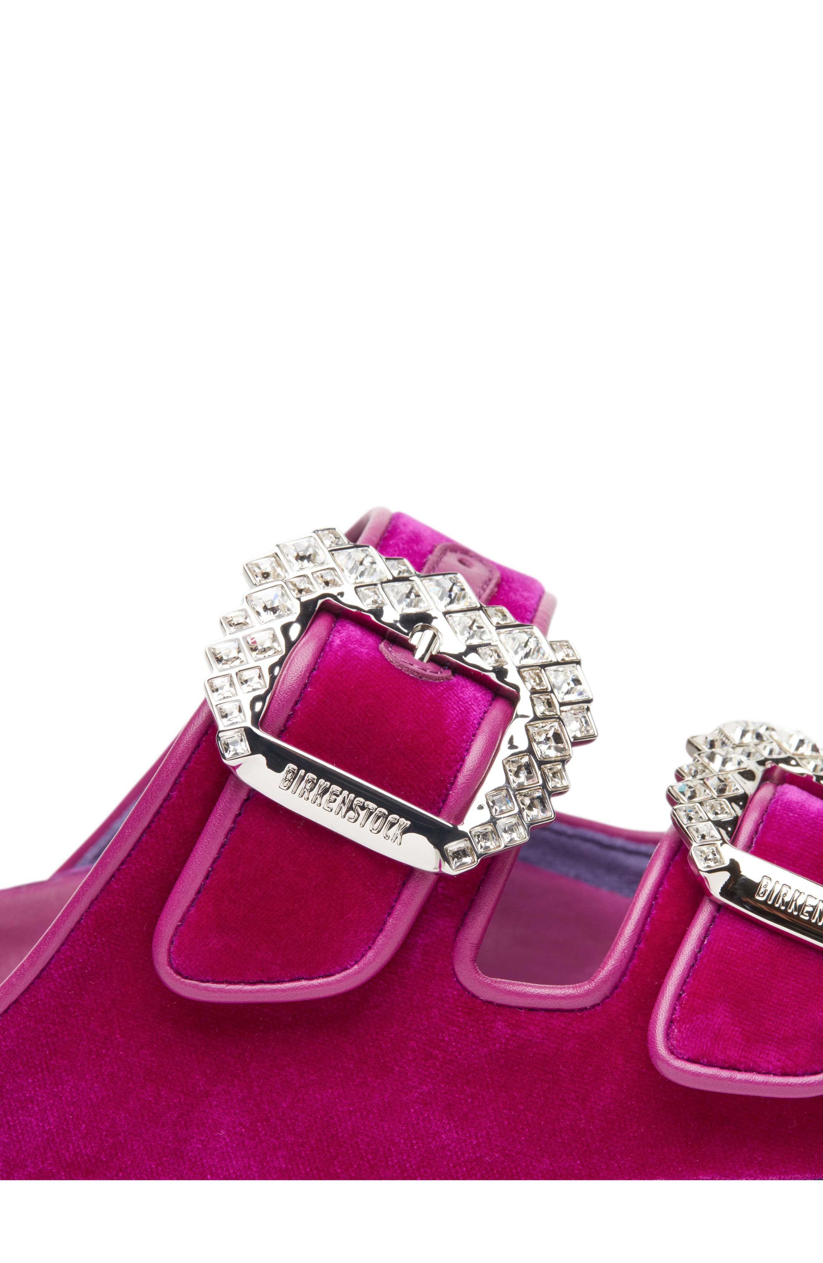 BIRKENSTOCK X MANOLO Blahnik Arizona Crystal Buckle Slide Sandal, Alternate, color, 