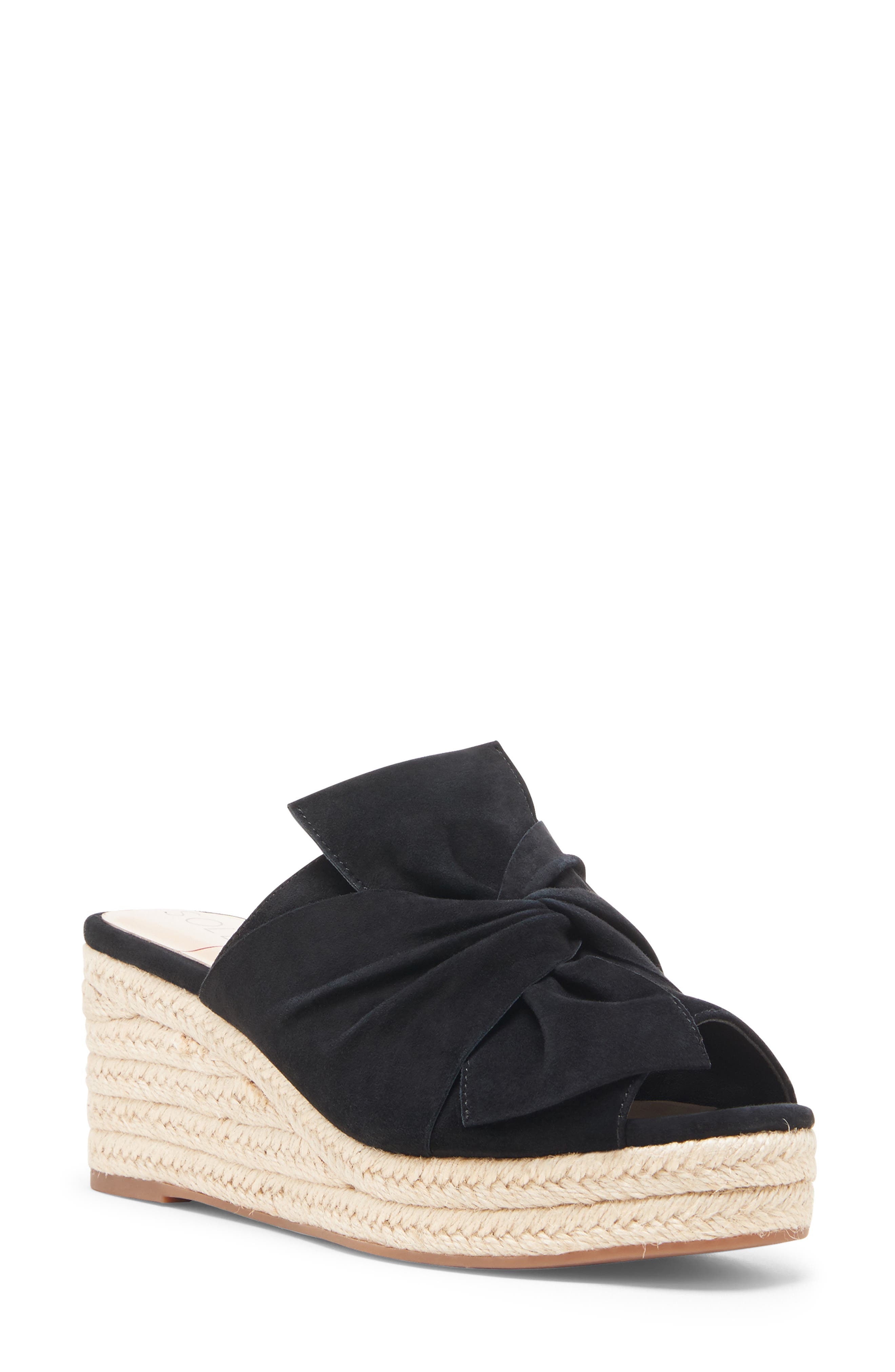 Carima Espadrille Wedge, Main, color, BLACK SUEDE