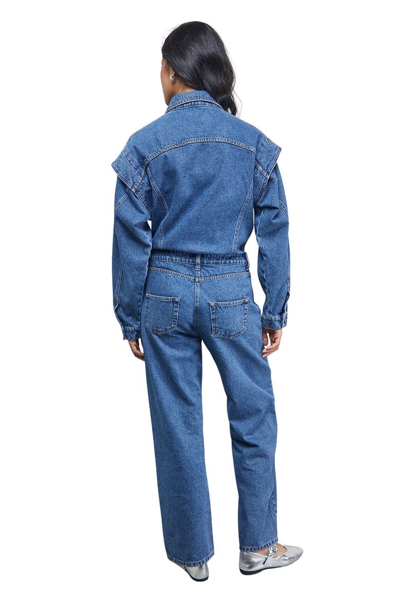 Tony Denim Jumpsuit, Alternate, color, Mid Blue
