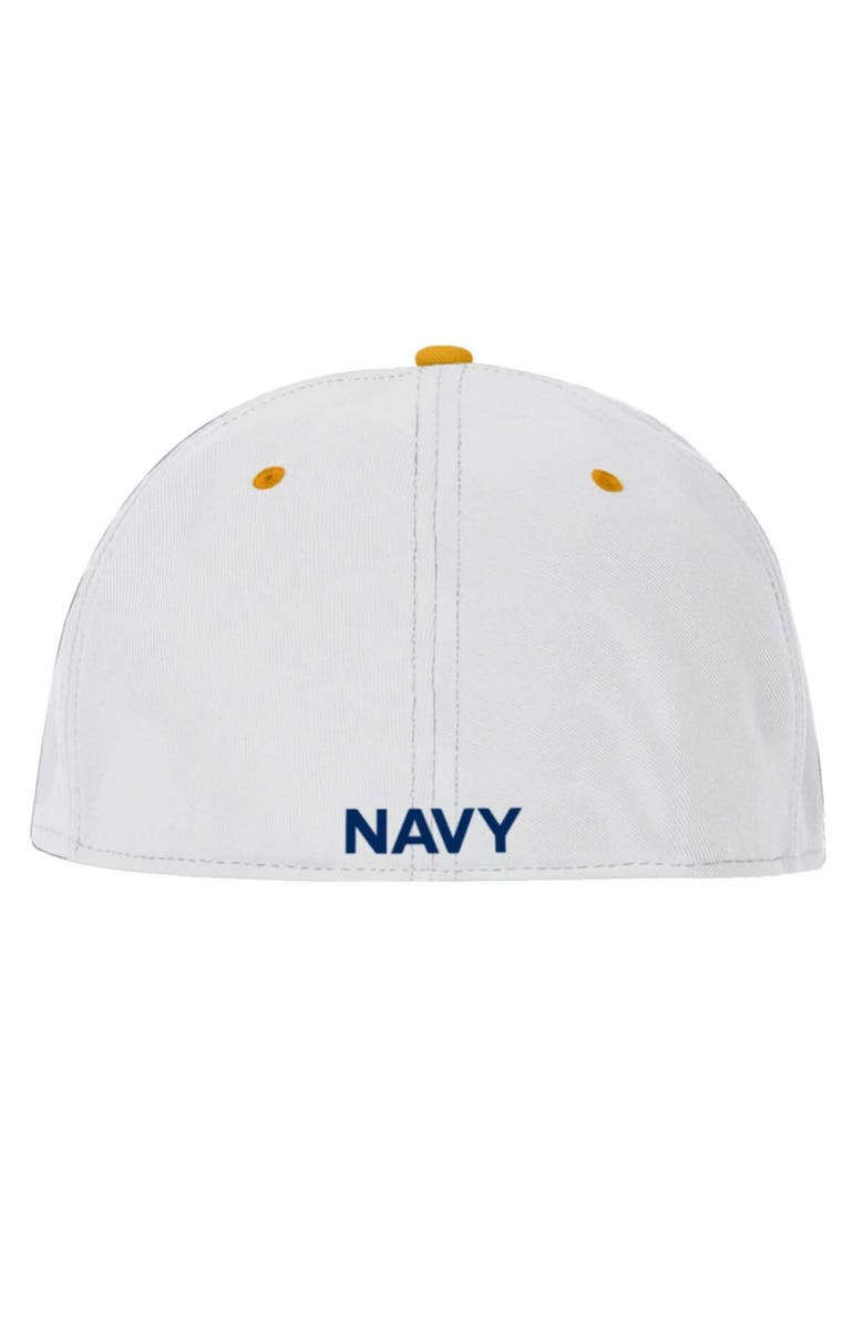 Under Armour Men's Under Armour  White Navy Midshipmen Jolly Rogers Alternate Baseball Fitted Hat, Alternate, color, 