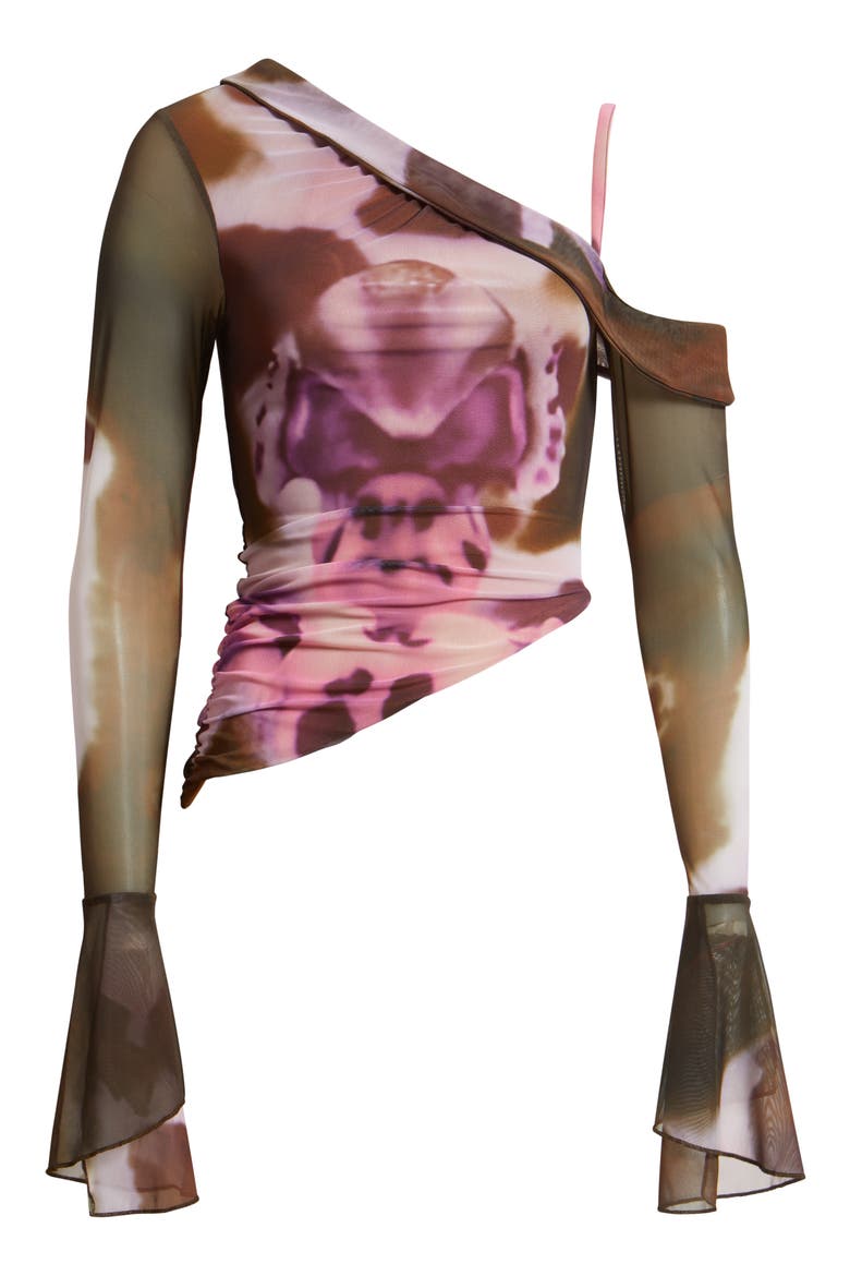 Susurro Print Off the Shoulder Top, Alternate, color, MOKA
