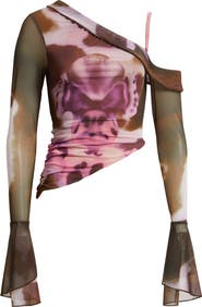 Feners Susurro Print Off the Shoulder Top