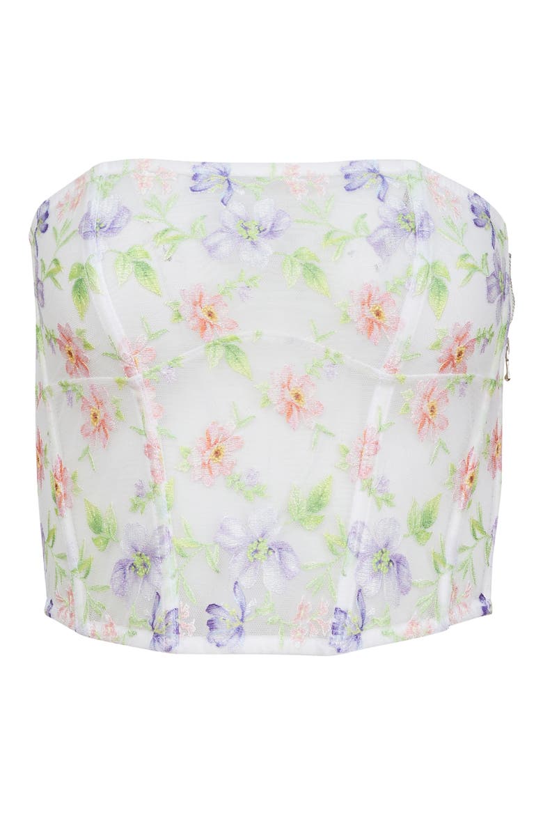 Elara Embroidered Corset Top, Main, color, IVORY