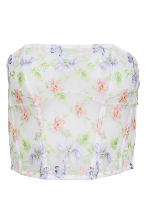 Elara Embroidered Corset Top