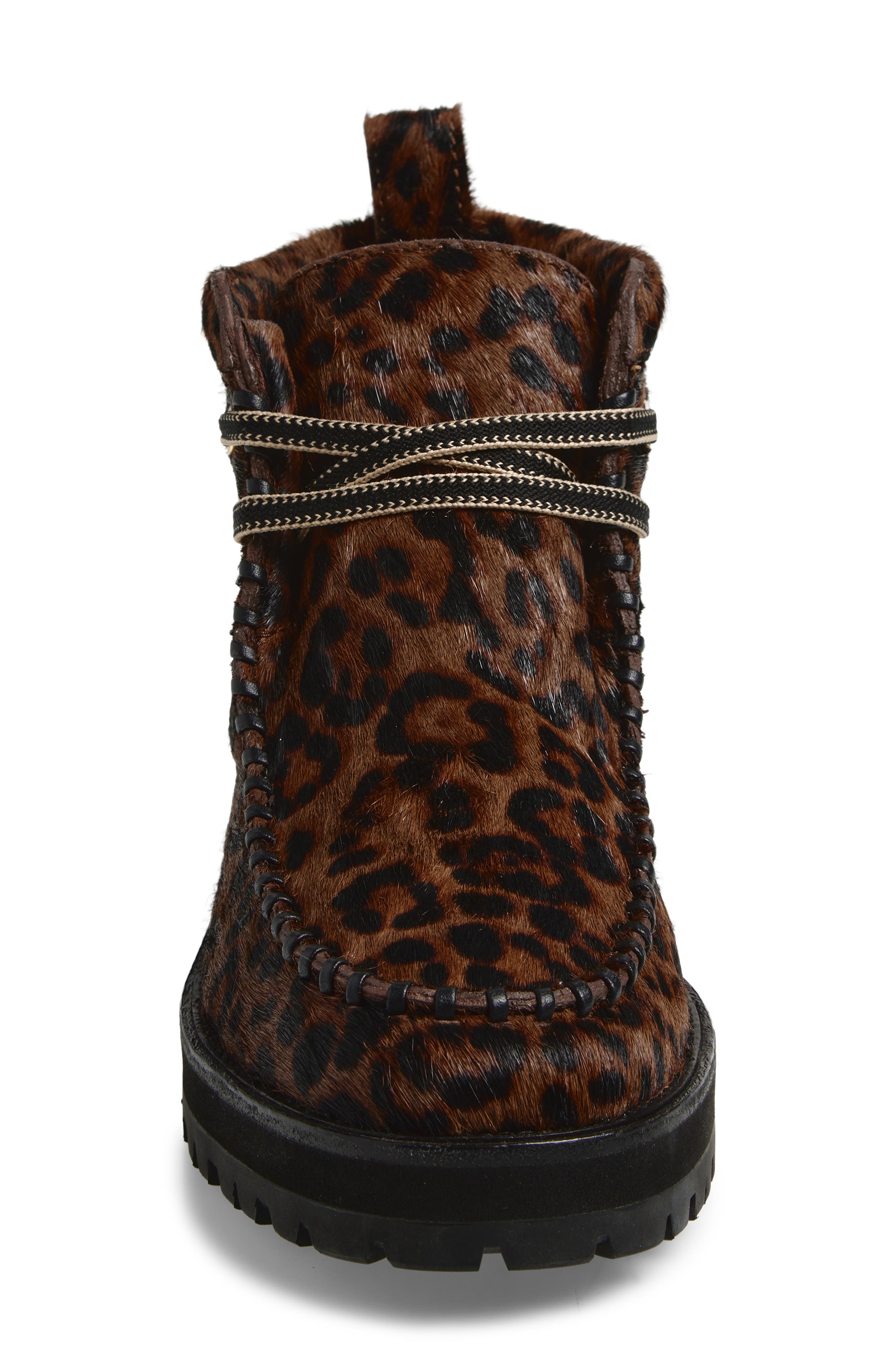 rag & bone Cameron Genuine Calf Hair Lace-up Boot, Alternate, color, Leopard