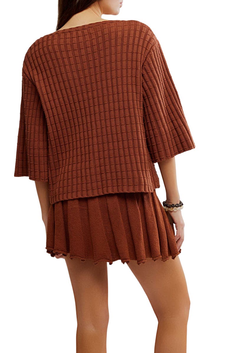 Free People Kenzie Sweater & Skirt Set, Alternate, color, Brownstone