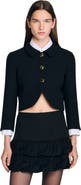 SANDRO Cropped jacket with decorative buttons