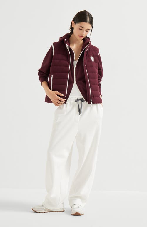 Brunello Cucinelli Pique Sweatshirt With Logo In Red