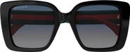 Gucci 53mm Polarized Square Sunglasses