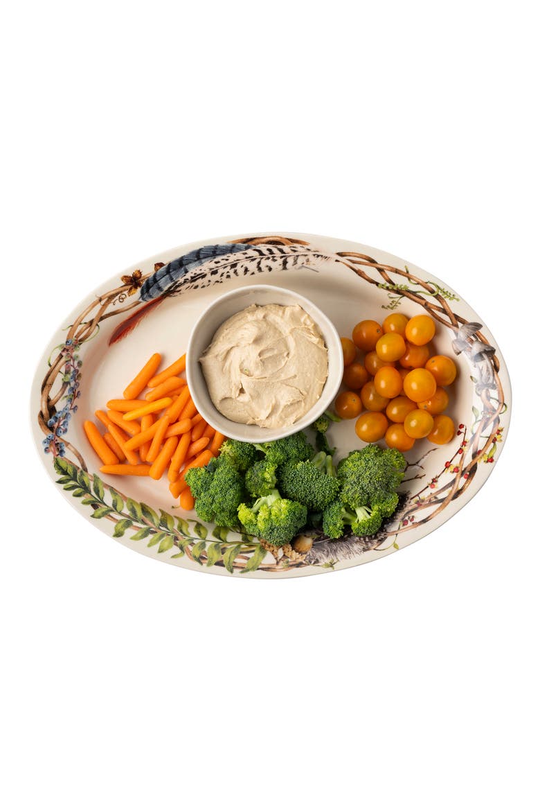 Forest Walk Oval Platter, Alternate, color, CAFE AU LAIT