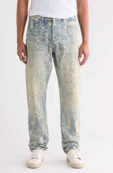 Bead Splatter Destroy Slim Jeans