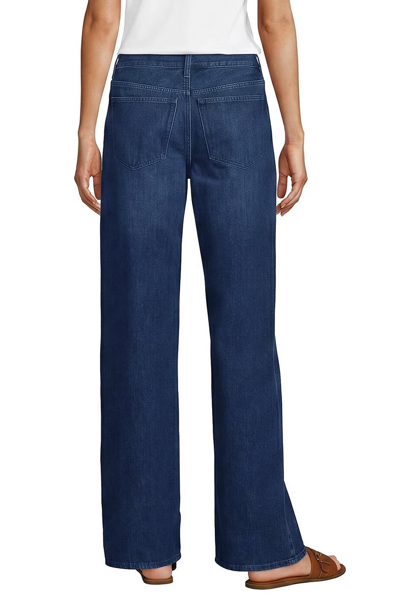 Rigid Denim Mid Rise Baggy Jeans, Alternate, color, Dark Indigo Blue Wash