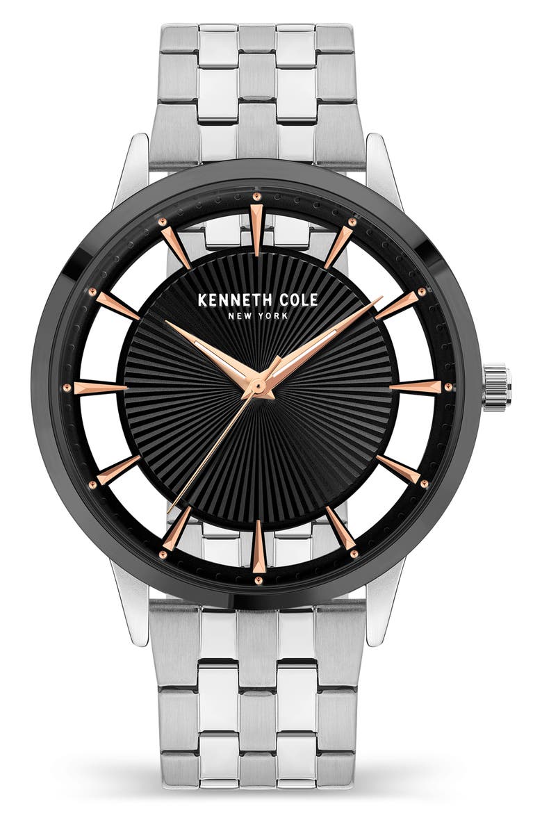 Round Bracelet Watch, Main, color, SILVER