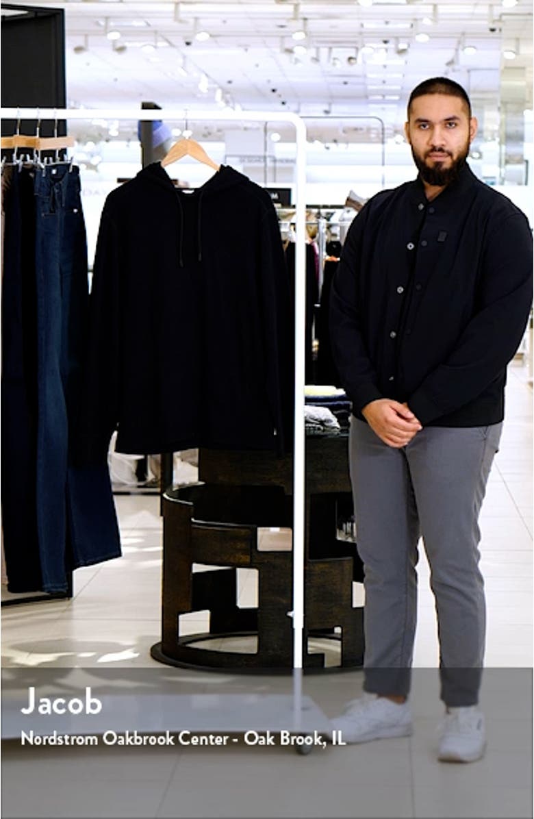 Lightweight Cotton Blend Waffle Hoodie, sales video thumbnail