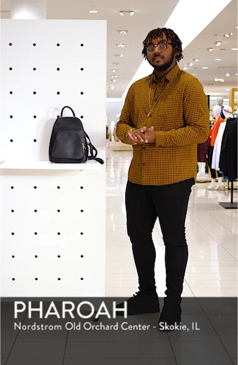 Aushan Faux Leather Backpack, sales video thumbnail