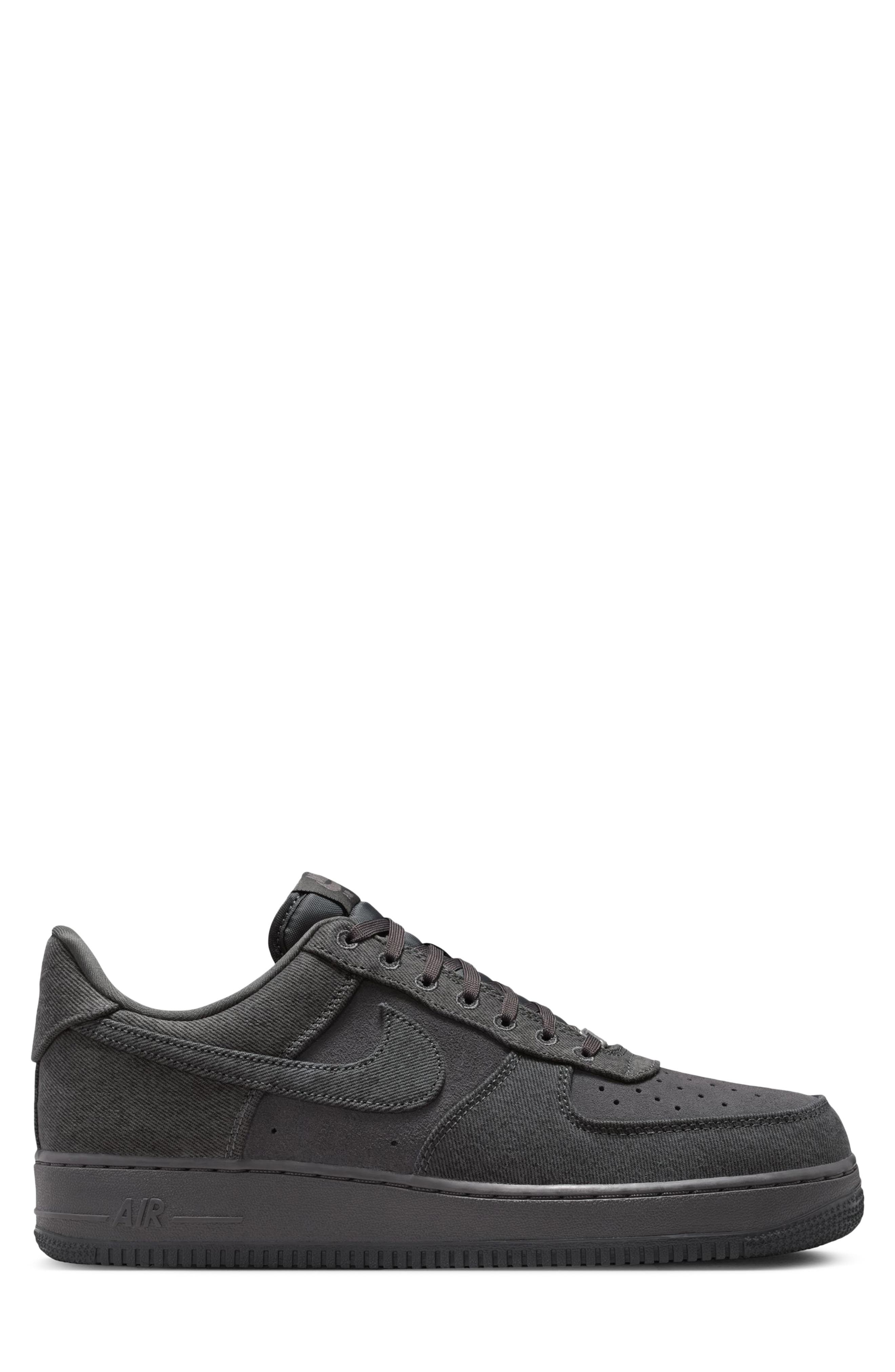 Air Force 1 '07 LV8 Denim Basketball Sneaker, Alternate, color, 003 ANTHRA/ANTHRA