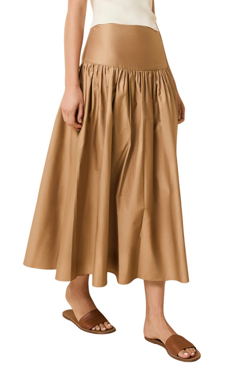 Solid & Striped The Magnolia Maxi Skirt, Alternate, color, Camel