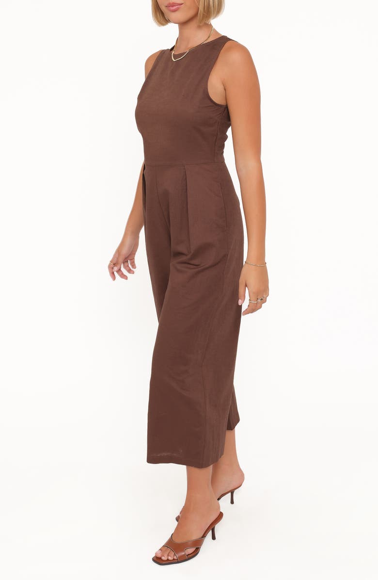 Petal & Pup Ester Linen Blend Jumpsuit, Alternate, color, Chocolate