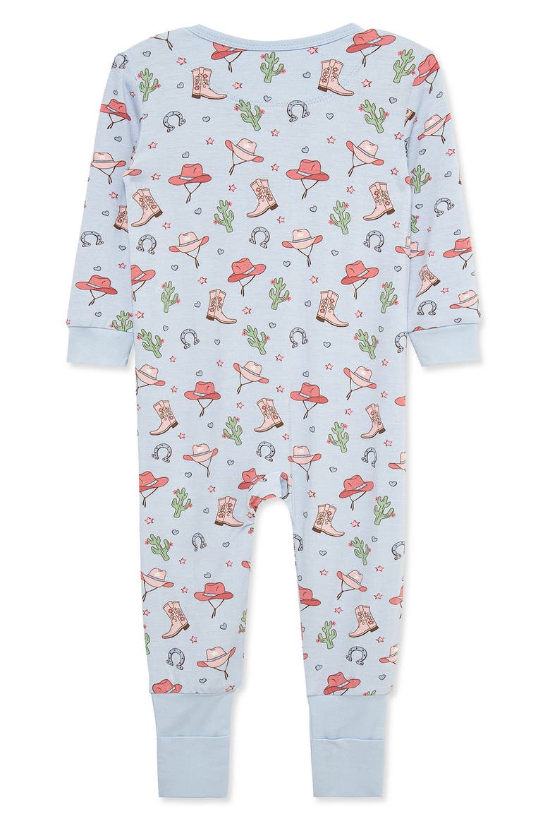 Kids' Cowgirl One-Piece Pajamas, Alternate, color, BLUE MULTI
