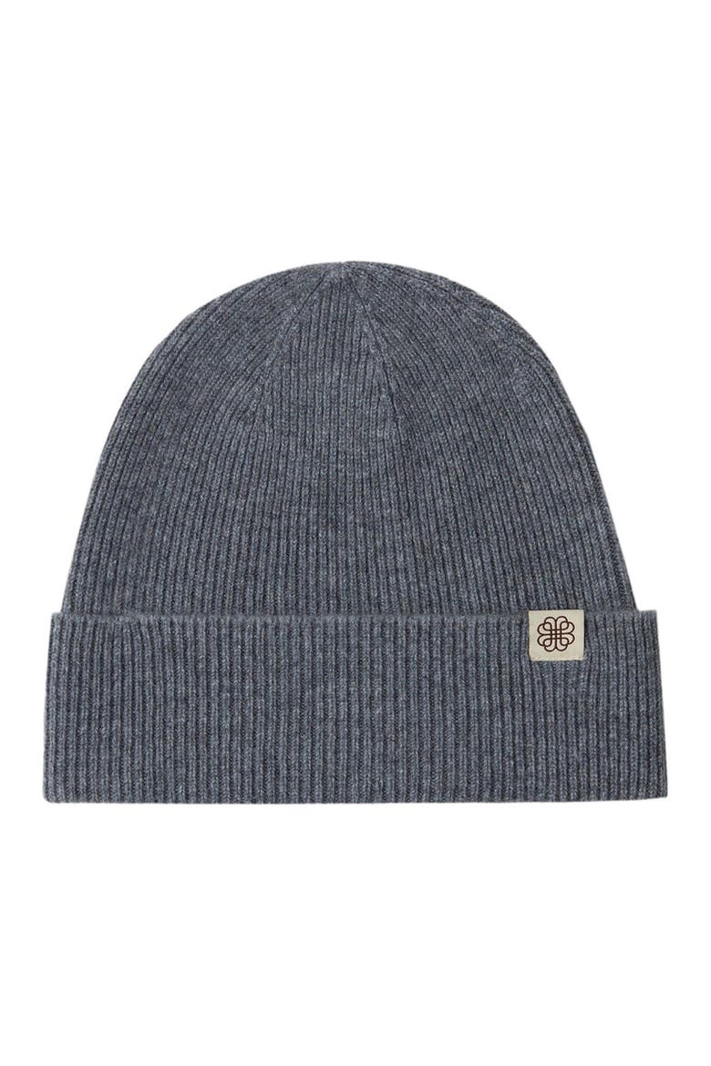Cashmere Rib Knit Beanie, Main, color, dim gray