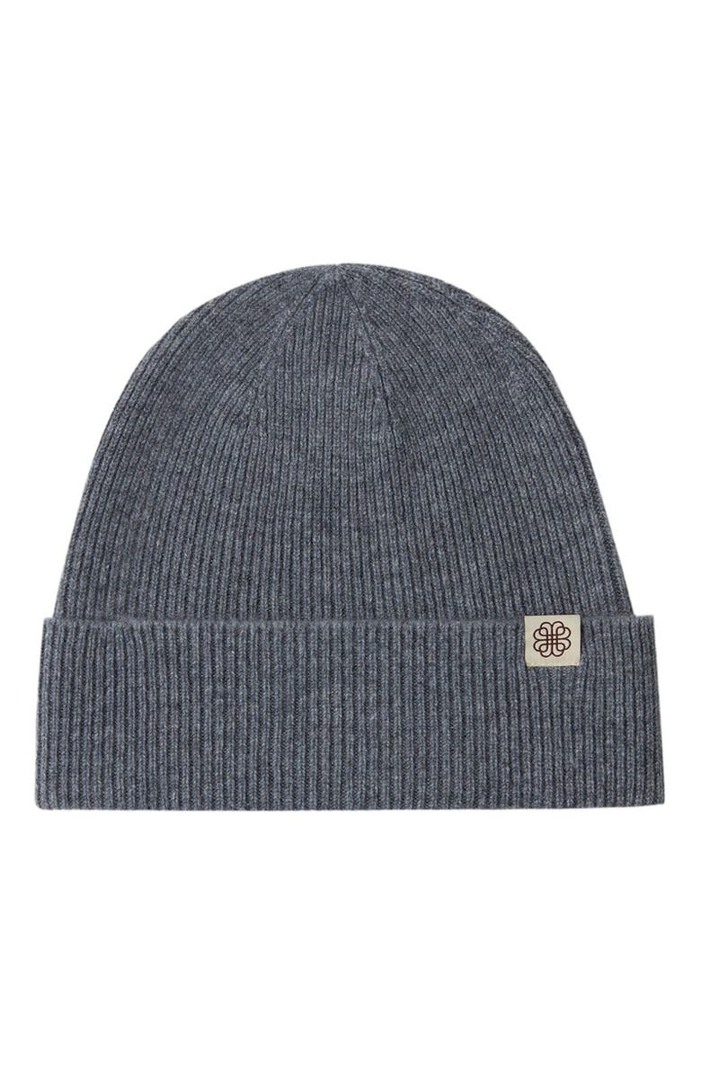 Gobi Cashmere Cashmere Rib Knit Beanie, Main, color, Dim Gray