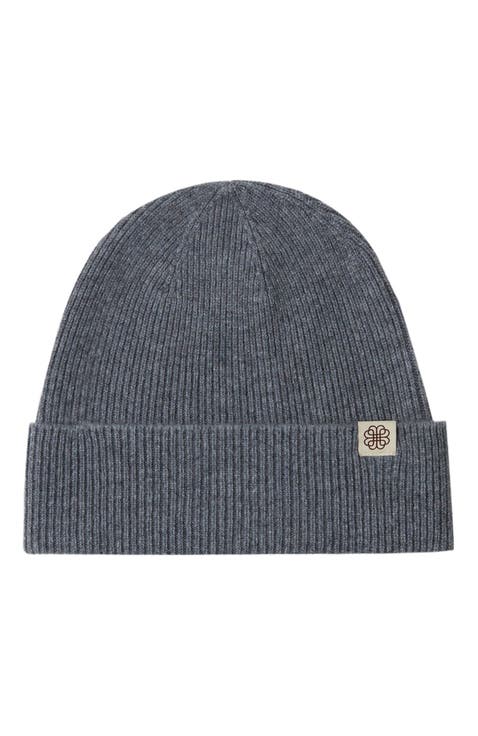 Cashmere Rib Knit Beanie