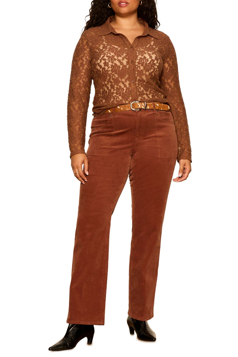 Dreamer Lace Shirt, Alternate, color, COCOA POWDER BROWN
