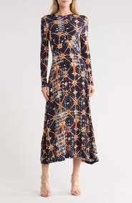 Ulla Johnson Naia Long Sleeve Ruched Midi Dress