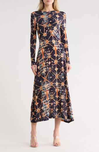 Ulla Johnson Naia Long Sleeve Ruched Midi Dress