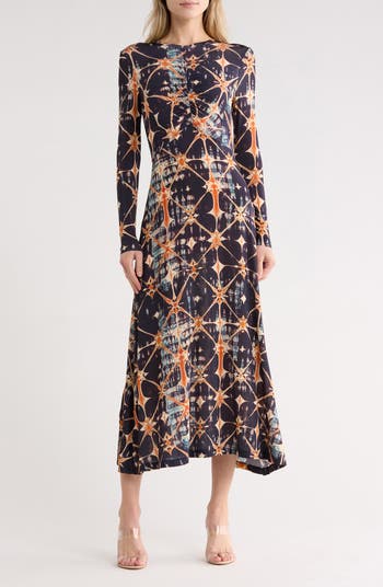 Ulla Johnson Naia Long Sleeve Ruched Midi Dress | Nordstromrack Ulla Johnson Naia Long Sleeve Ruched Midi Dress | Nordstromrack