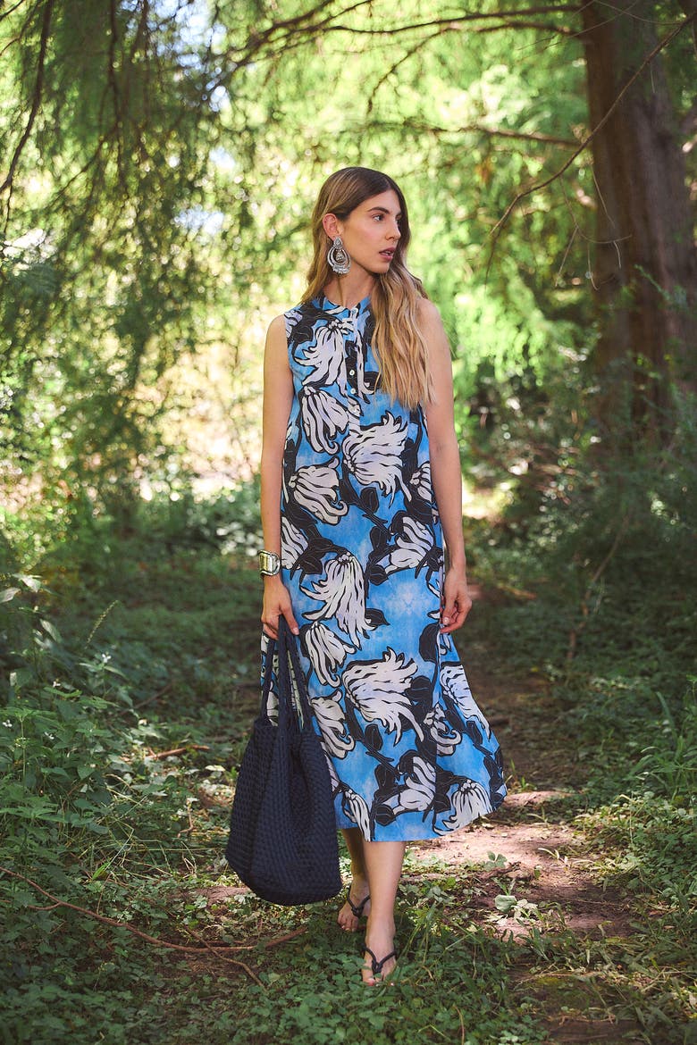 Devina Dress, Alternate, color, Blue Hana