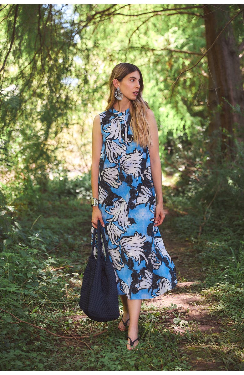 Ro's Garden Devina Dress, Alternate, color, Blue Hana