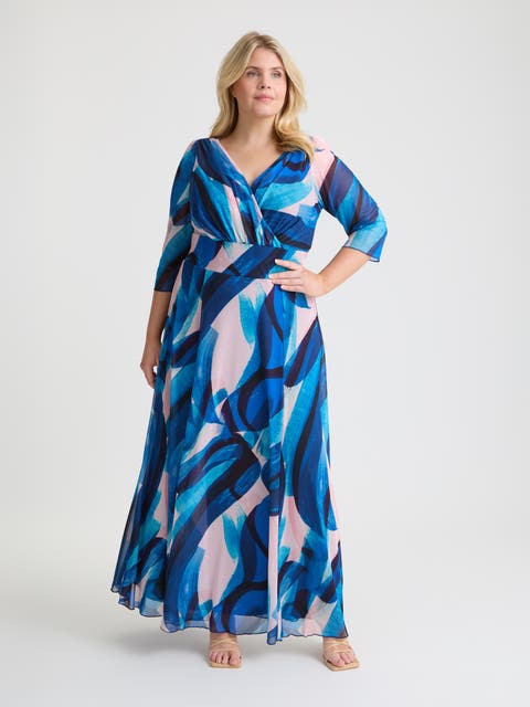 Verity Abstract Print Maxi Gown