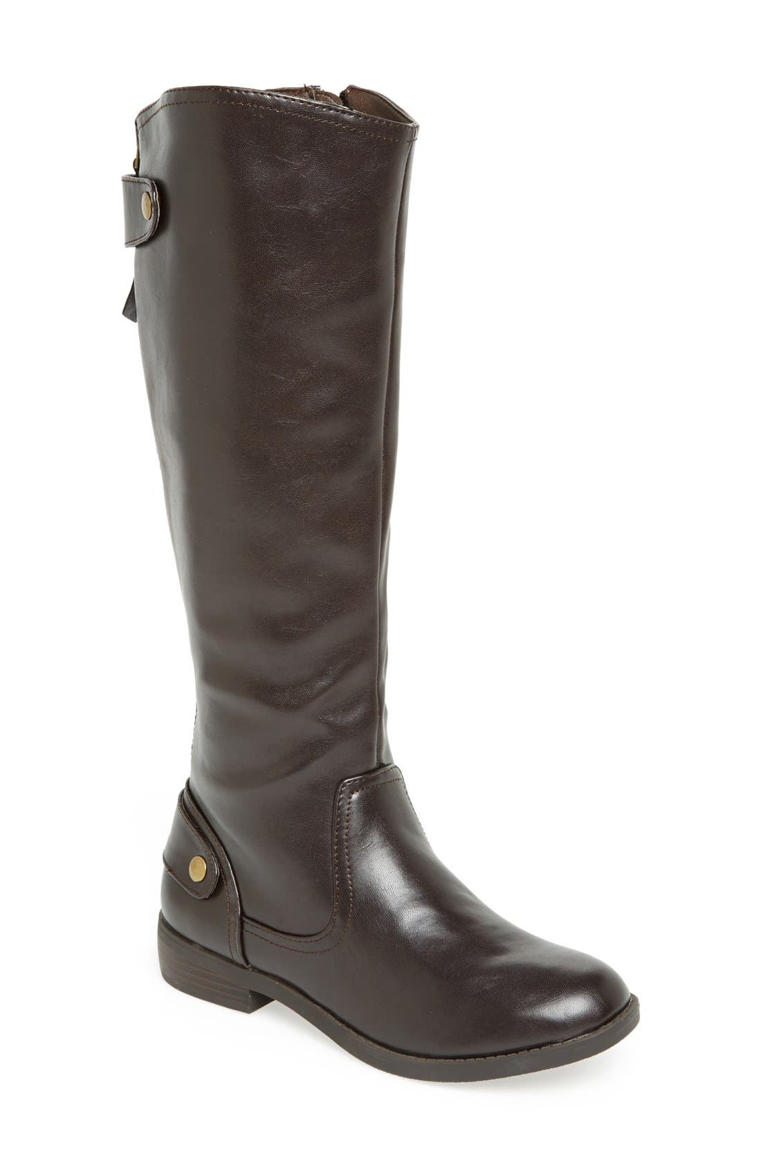 'Hildie' Riding Boot, Main, color, BROWN