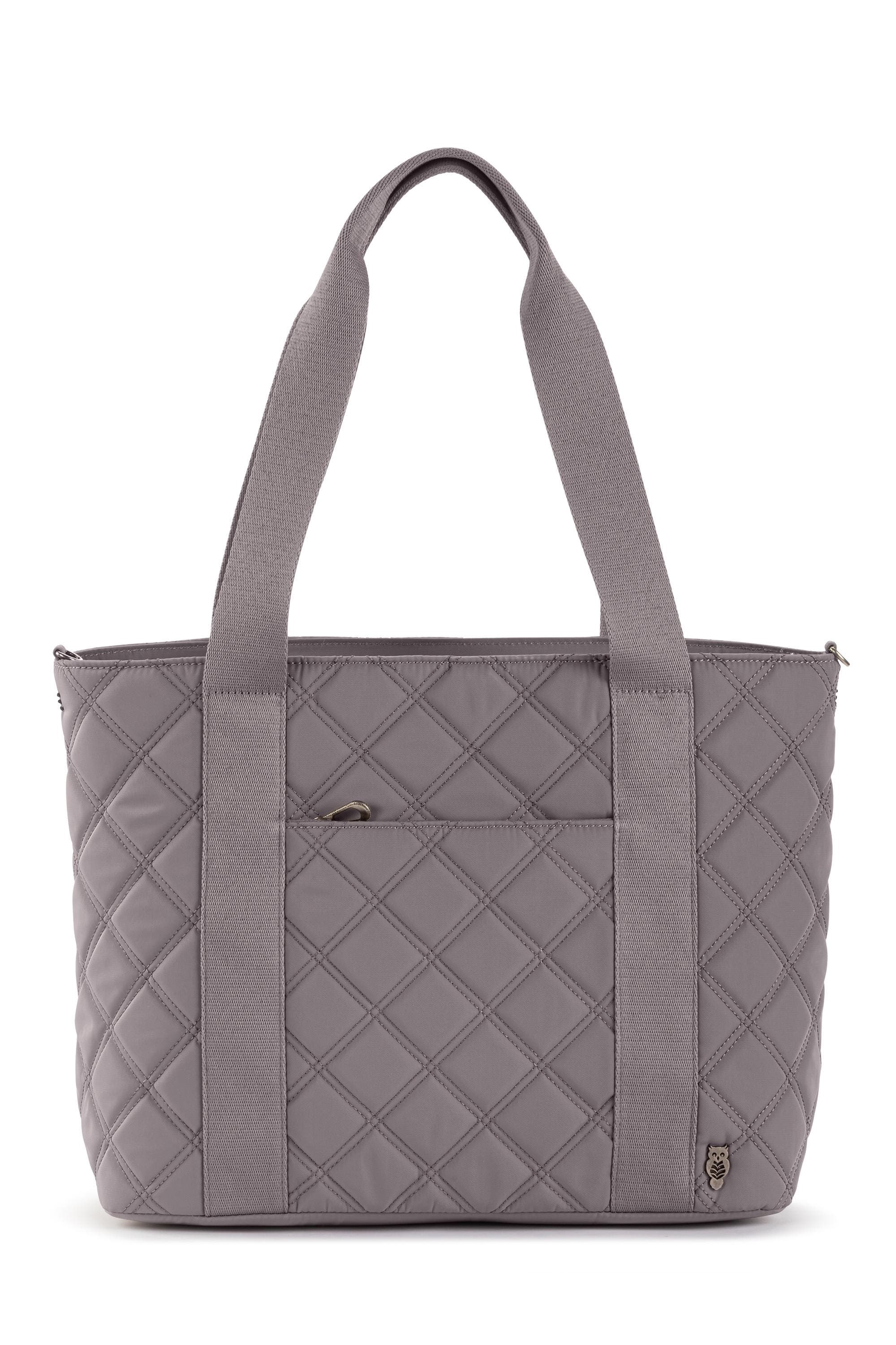 Sakroots Arlo Large Tote Bag - Quilted in Mushroom Diamond Quilted 