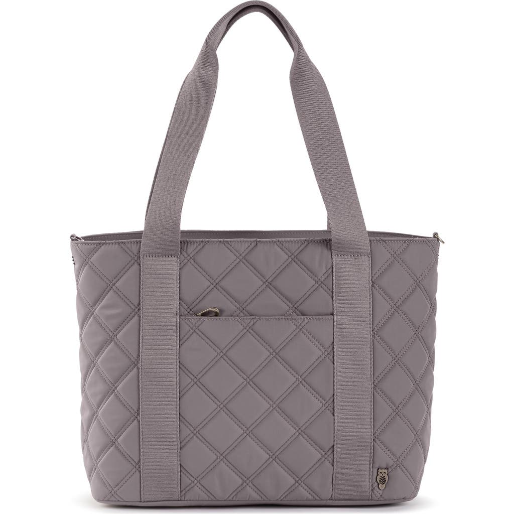Sakroots Arlo Large Tote Bag - Quilted in Mushroom Diamond Quilted  product